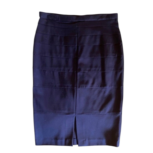 Women's Navy Pencil Skirt Size 6 Comfort Waist - Picture 3 of 13